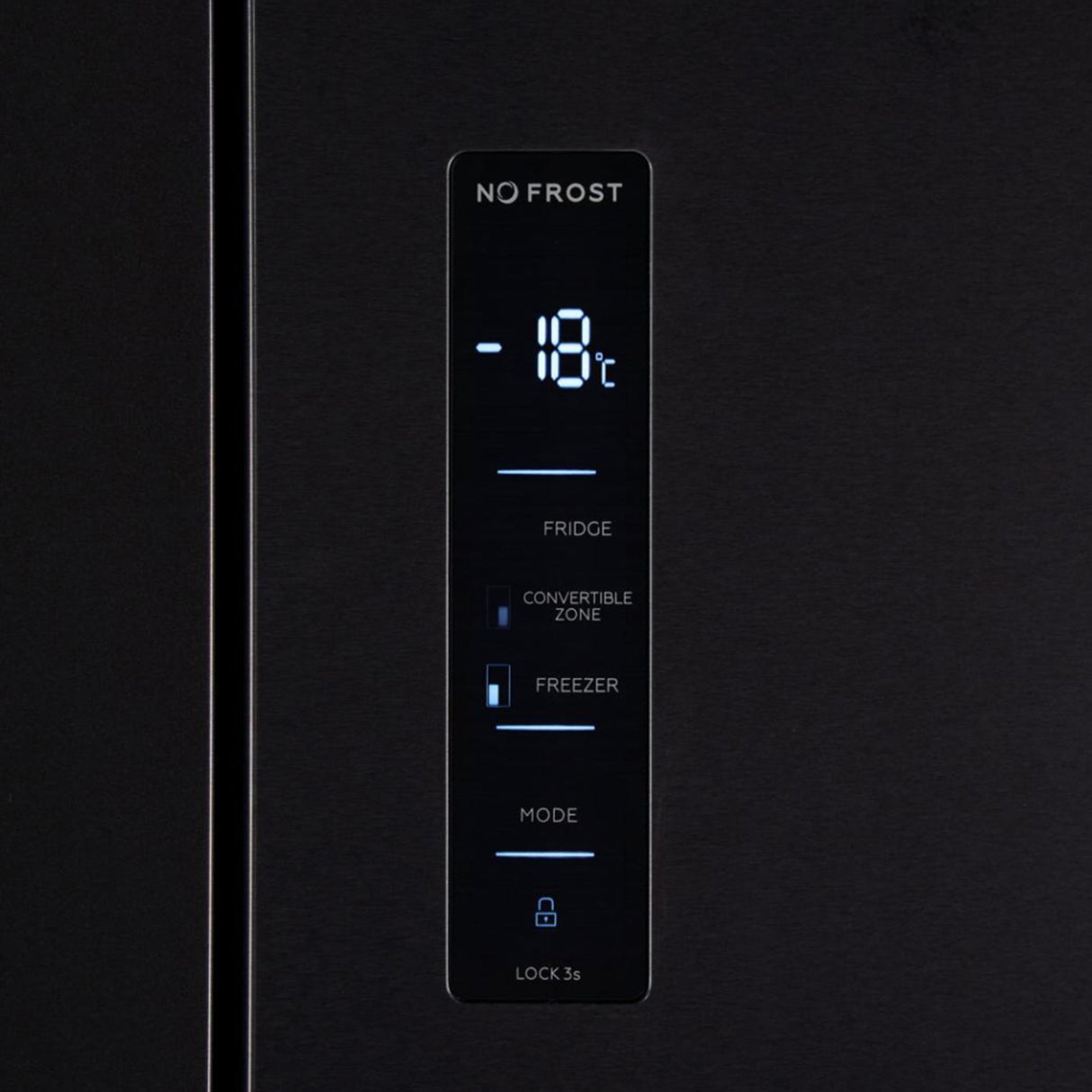 Frigo américain side-by-side Heinner HSBS-M515MDINVHGBKE – 515 L – No Frost – Inverter – verre noir