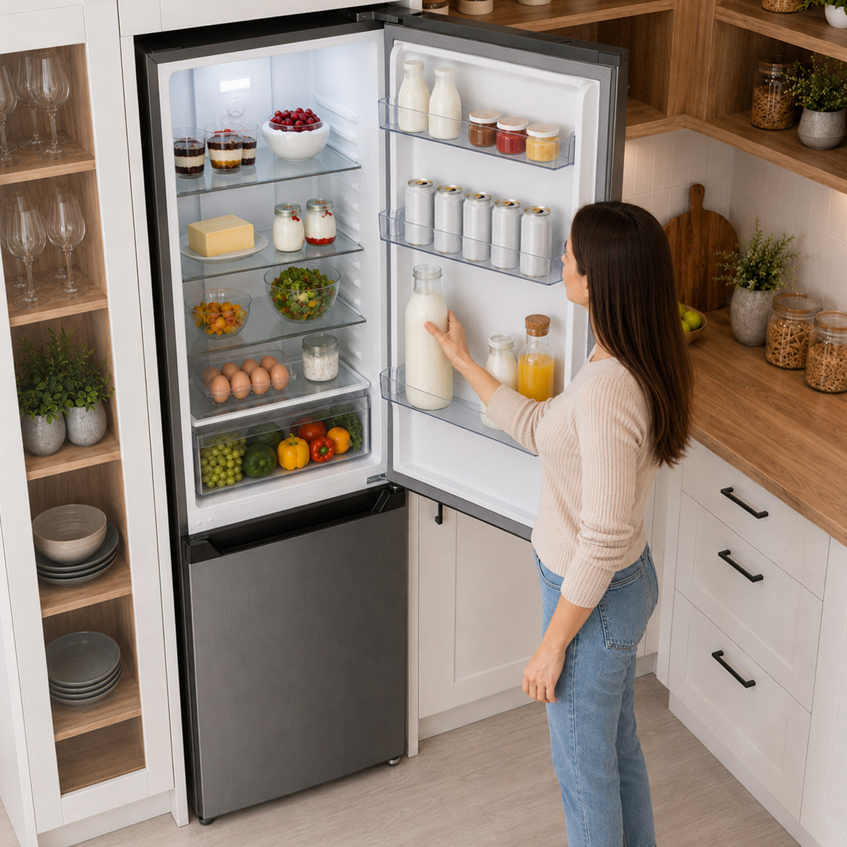 Frigo congélateur Heinner HCNF-HM293INVXE – 293 L – No Frost – Inverter – inox – 5 ans de garantie