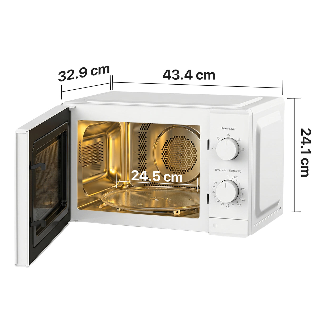 Micro-ondes Heinner HMW-MD20IVWH – Inverter – 19 litres – 700W – Blanc