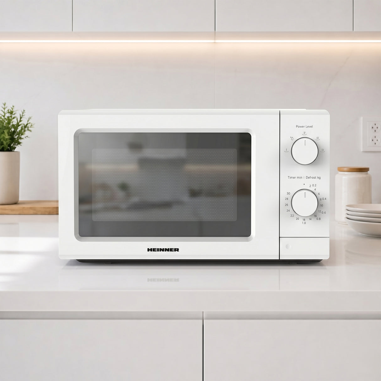 Micro-ondes Heinner HMW-MD20IVWH – Inverter – 19 litres – 700W – Blanc