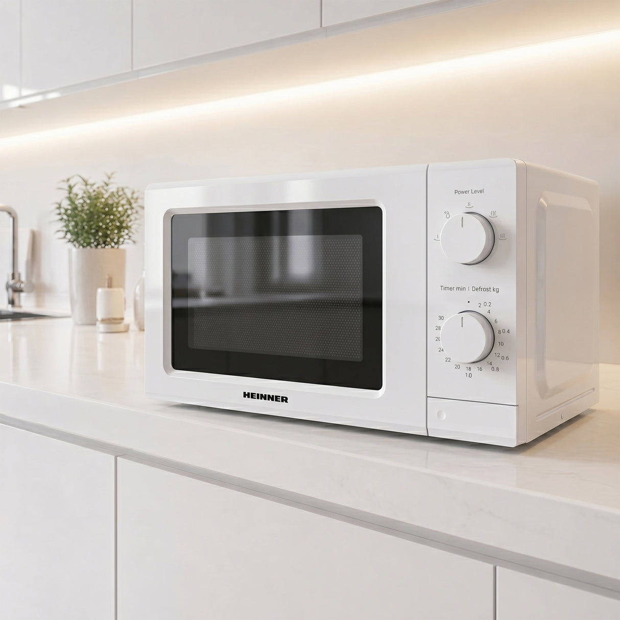 Micro-ondes Heinner HMW-MD20IVWH – Inverter – 19 litres – 700W – Blanc