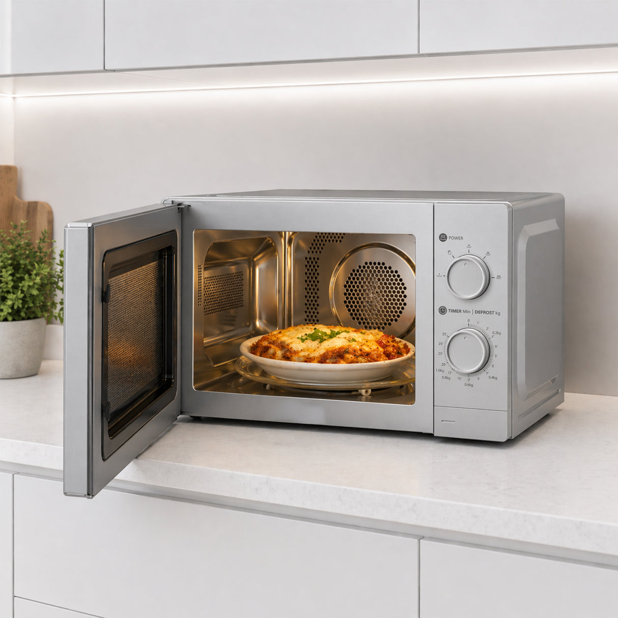 Micro-ondes Heinner HMW-MD20MSL – pose libre – 20 litres – 700W – argent