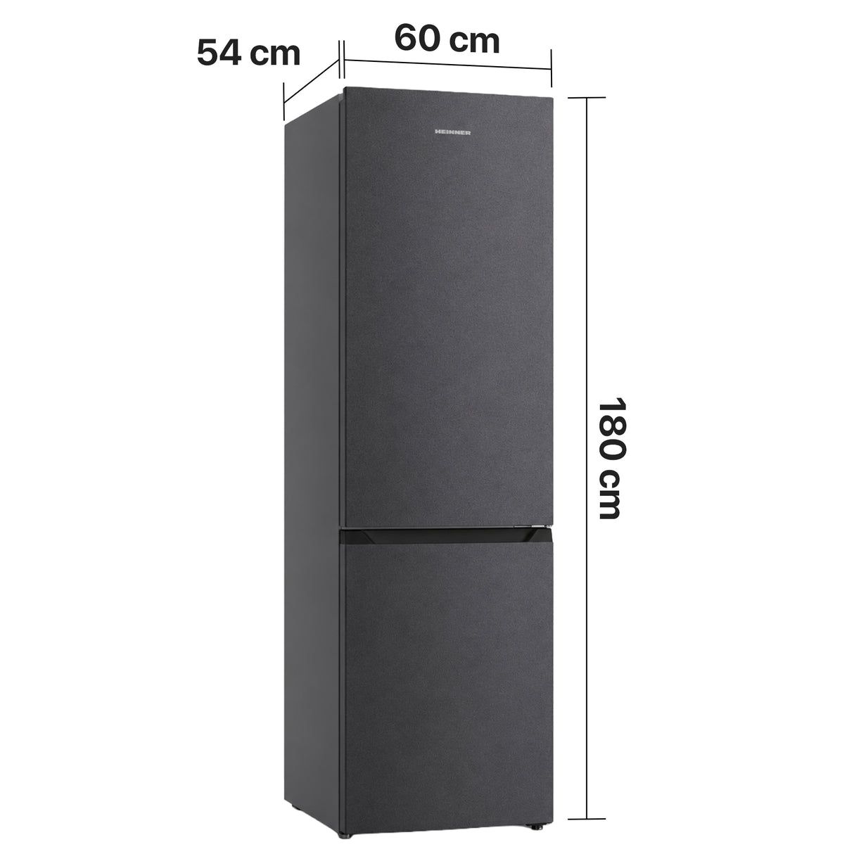 Frigo congélateur Heinner HCNF-HM253INVDGE – 253 litres – No Frost – classe énergétique E – anthracite