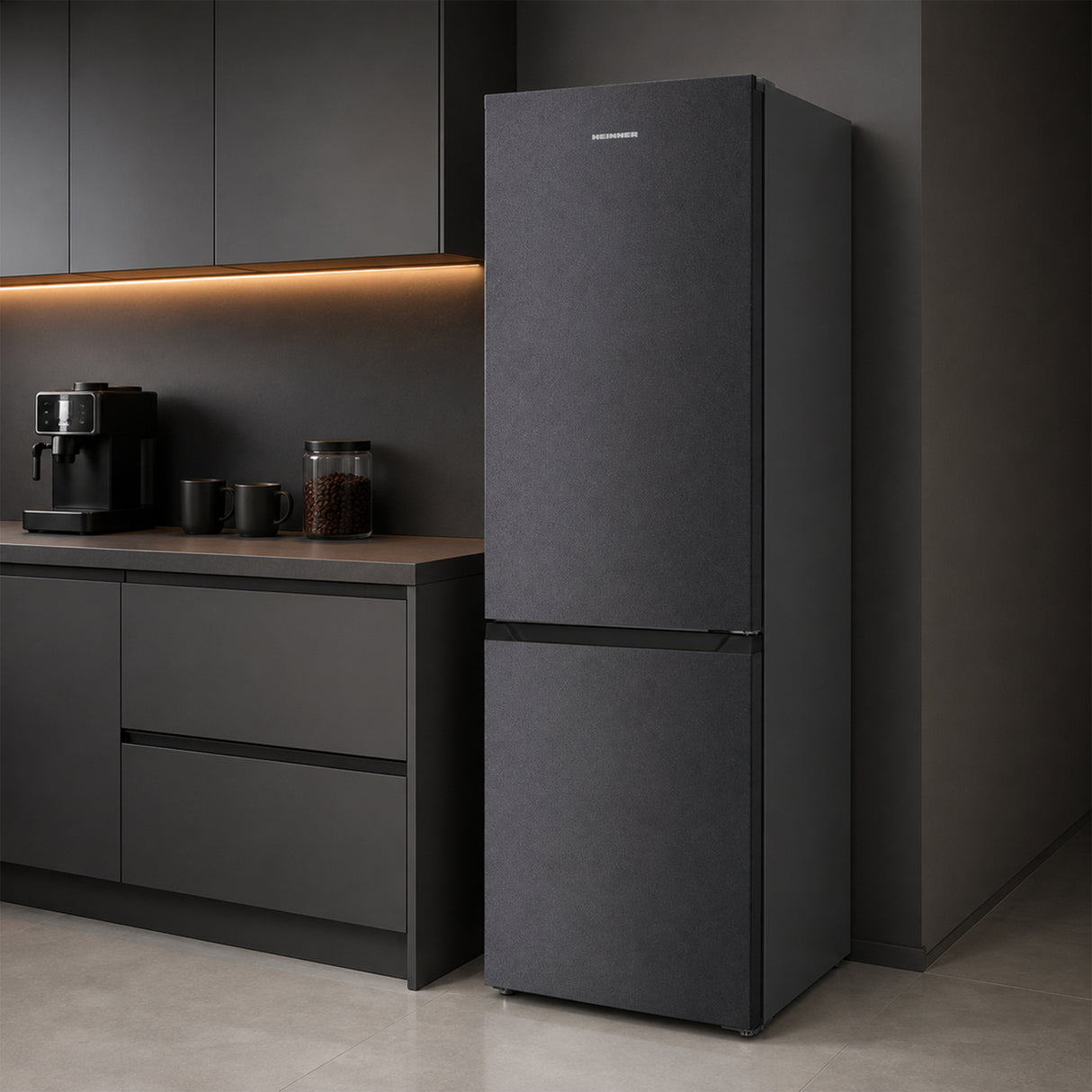 Frigo congélateur Heinner HCNF-HM253INVDGE – 253 litres – No Frost – classe énergétique E – anthracite