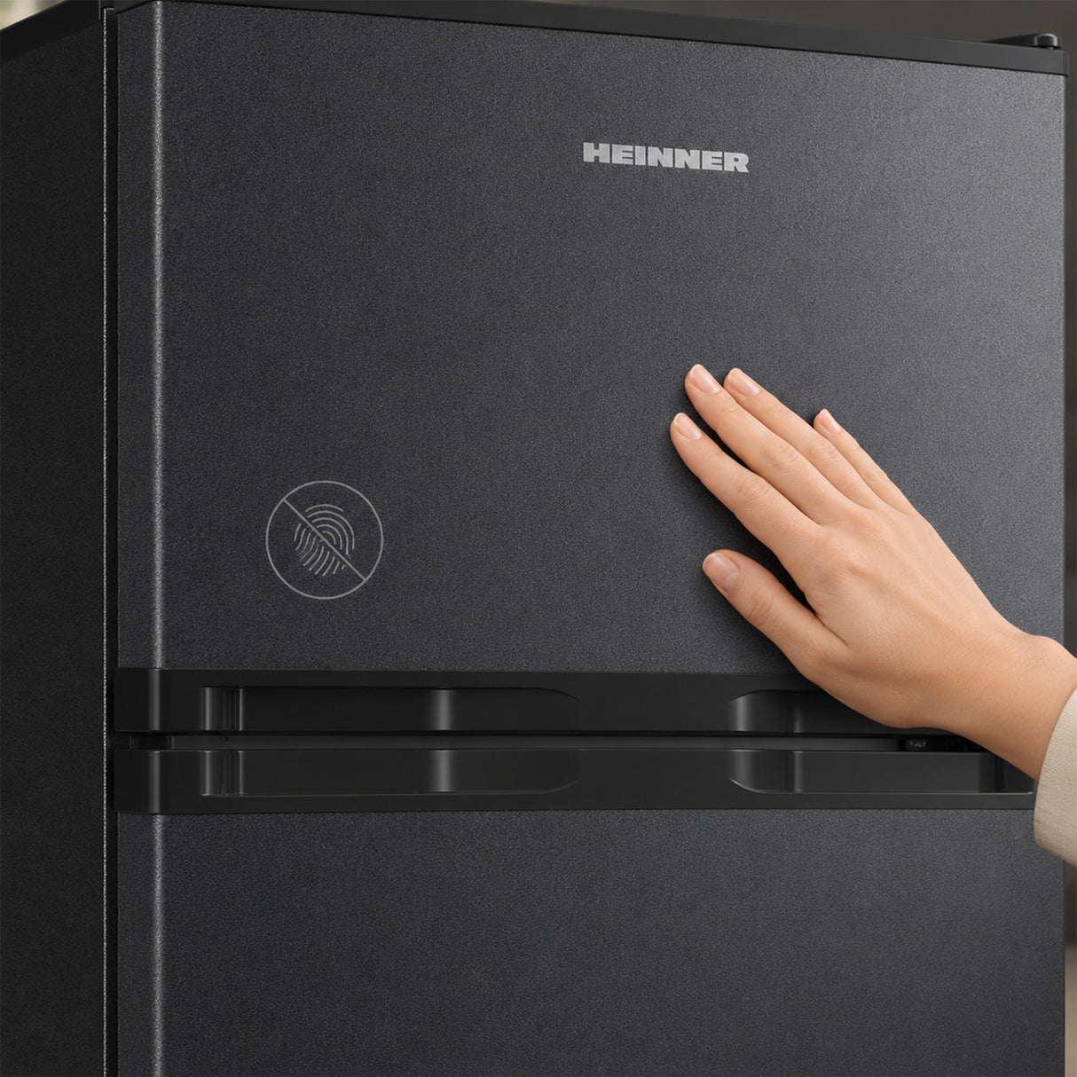 Frigo congélateur Heinner HF-H2206DGE++ – 206 L – Thermostat réglable – Éclairage LED – Porte réversible – Anthracite