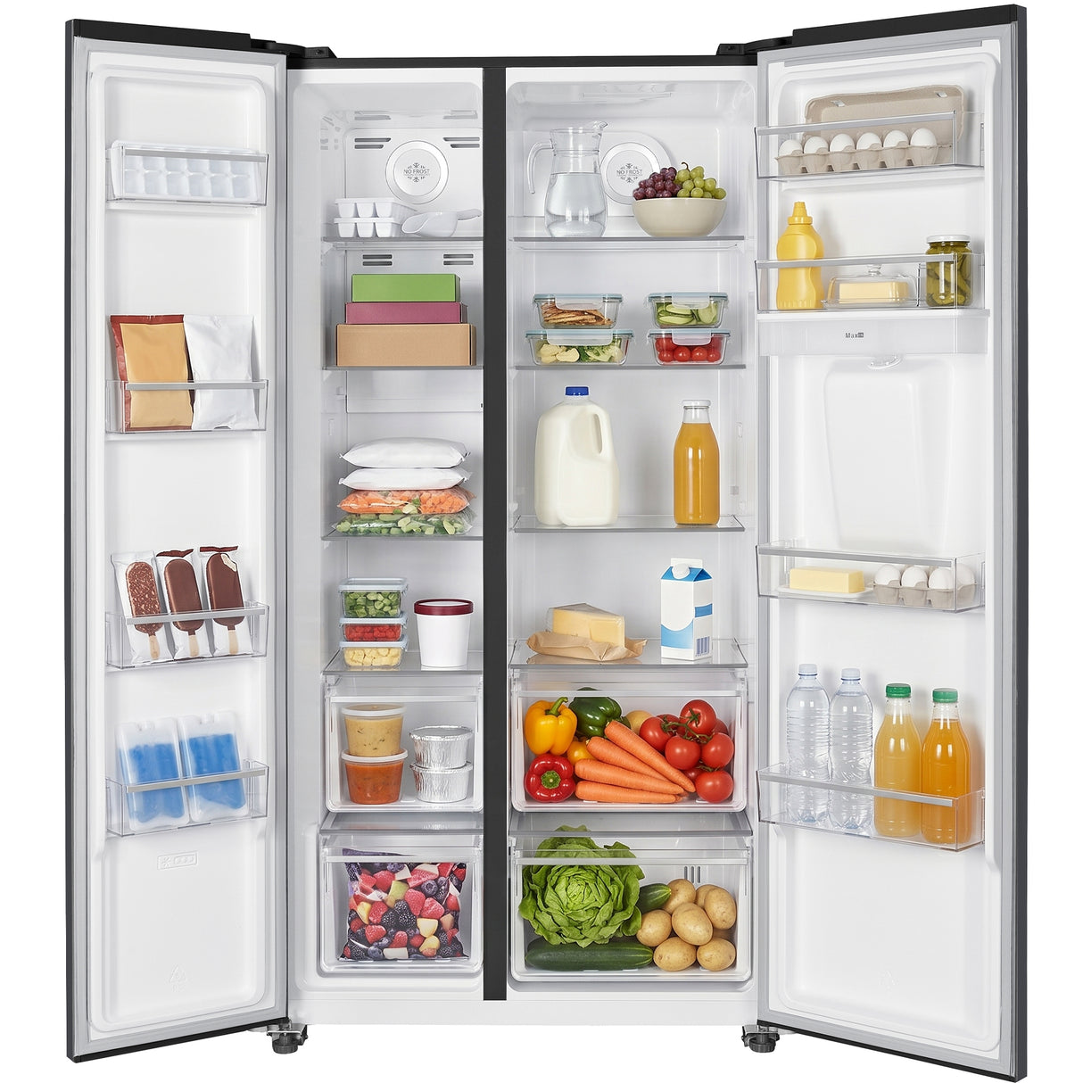 Frigo américain avec distributeur d’eau Heinner HSBS-HM529NFINVDGWDE++ – 529 L – No Frost – compresseur inverter – Anthracite