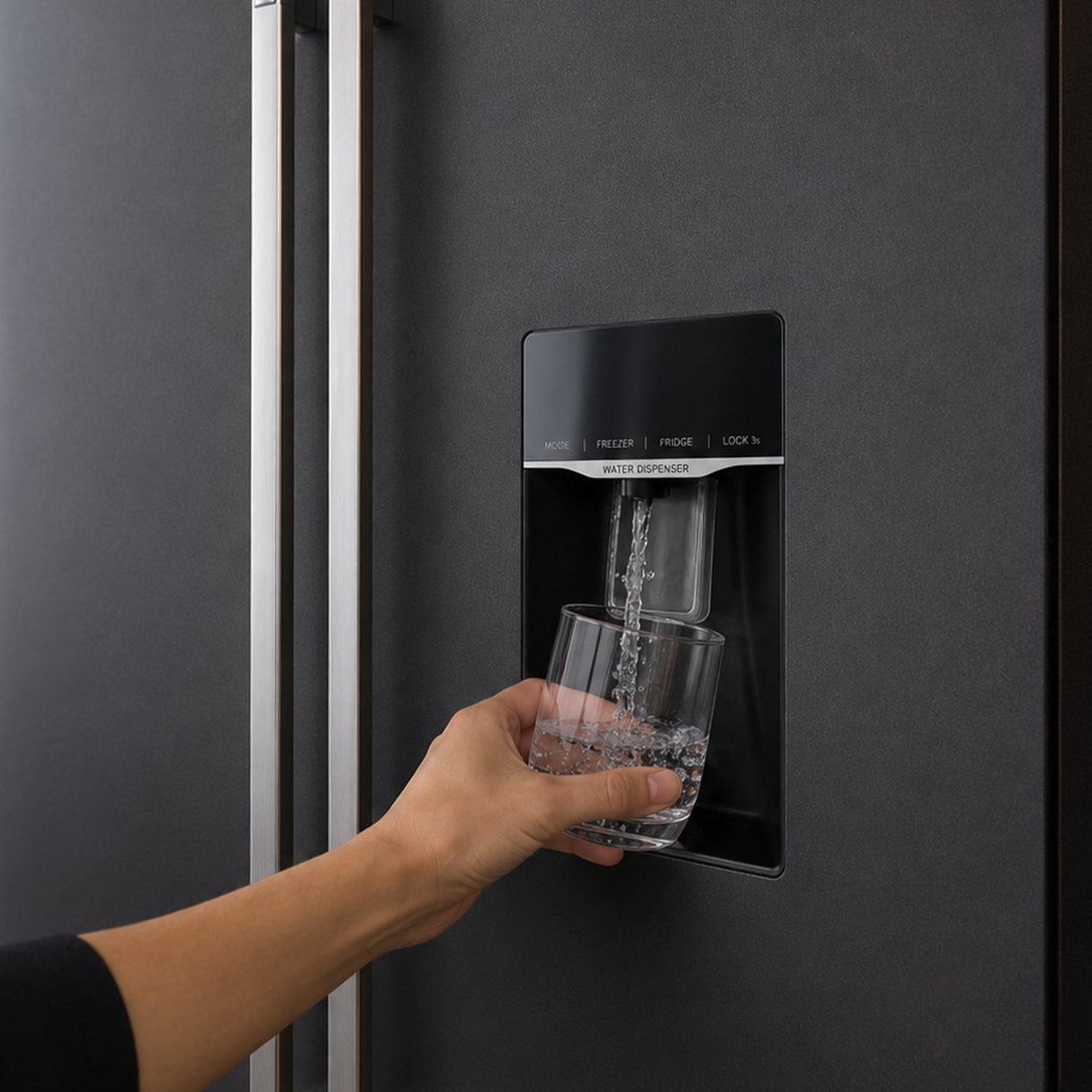 Frigo américain avec distributeur d’eau Heinner HSBS-HM529NFINVDGWDE++ – 529 L – No Frost – compresseur inverter – Anthracite