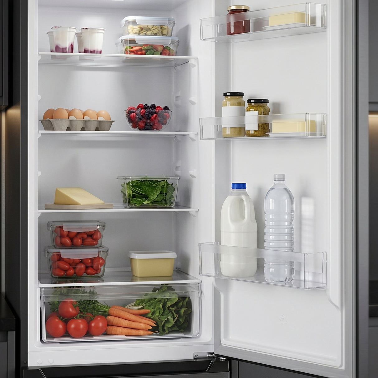 Frigo congélateur Heinner HC-HM262DGE – 262 litres – classe énergétique E – anthracite