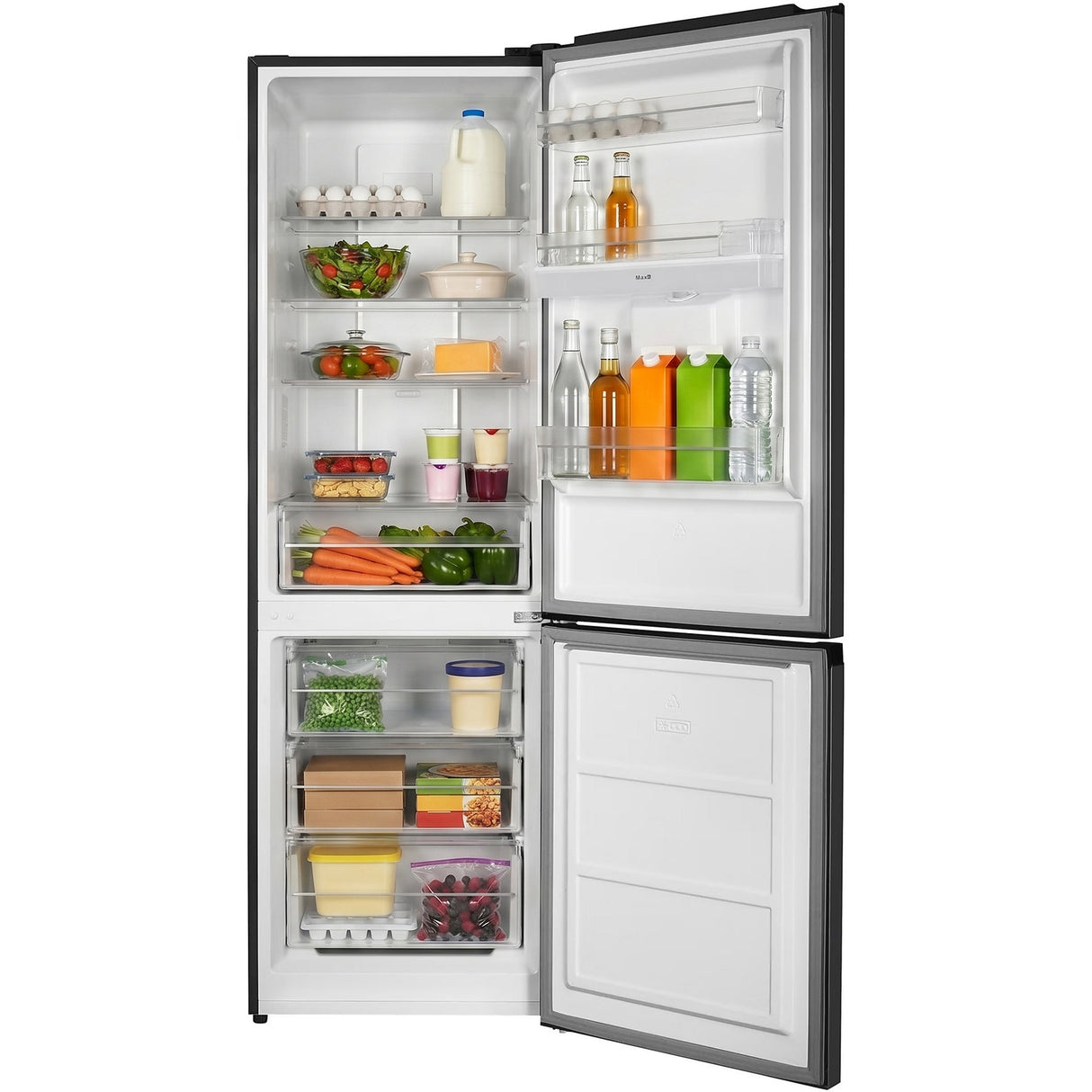 Frigo congélateur anthracite Heinner HCNF-HM291INVDGWDE++ – 291 L – No Frost avec Distributeur d’eau – Pose libre