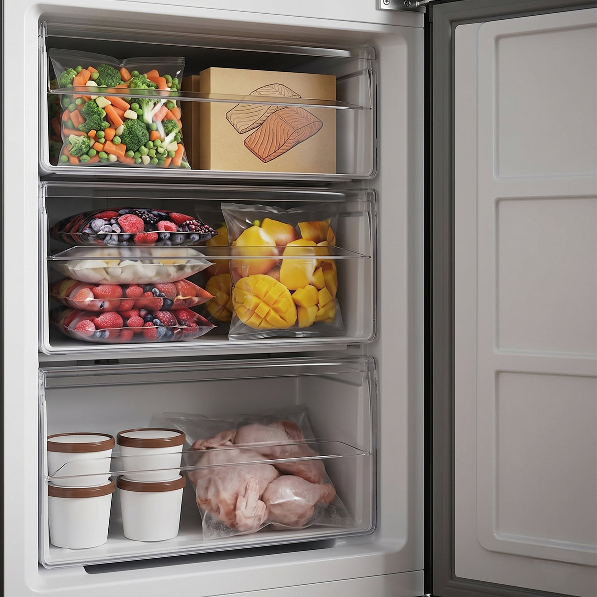 Frigo congélateur anthracite Heinner HCNF-HM291INVDGWDE++ – 291 L – No Frost avec Distributeur d’eau – Pose libre