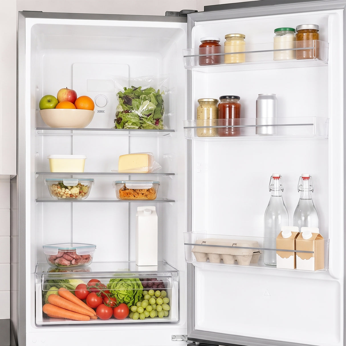 Frigo congélateur Heinner HCNF-HM293INVXD – 293 litres – No Frost – inverter – classe énergétique D – inox