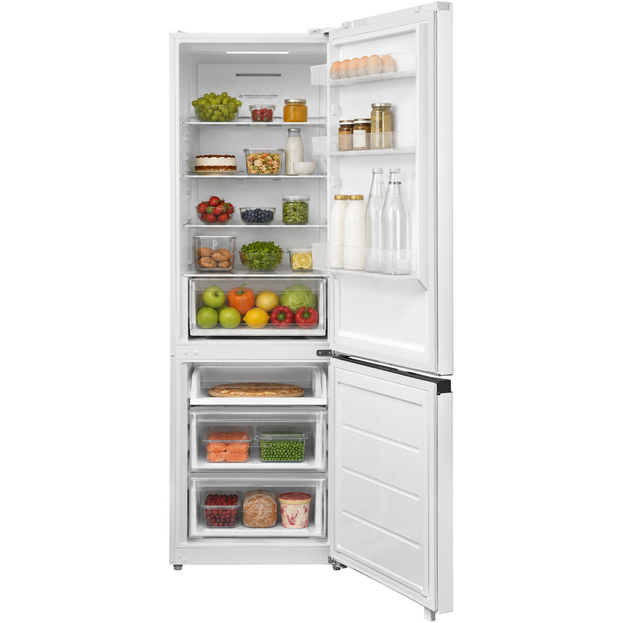 Frigo congélateur Heinner HCNF-M330INVE – 330 litres – No Frost – inverter – classe énergétique E – blanc