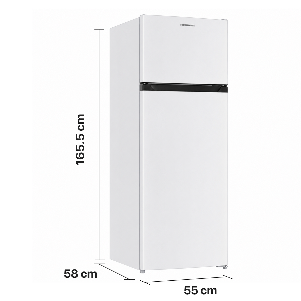 Frigo avec compartiment congélateur Heinner HF-HM248INVE++ – 248 L – compresseur inverter – Classe énergétique E – Thermostat réglable – Éclairage LED – Blanc – 5 ans de garantie