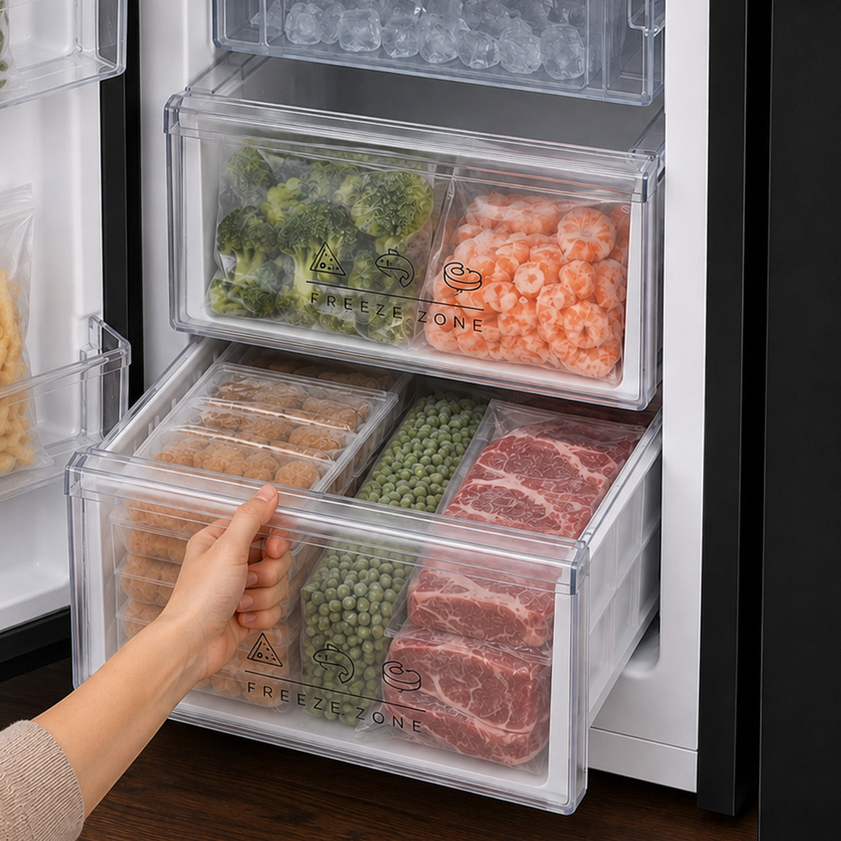 Frigo américain Heinner HSBS-M548NFINVBKE – 548 litres – No Frost – inverter – classe énergétique E – noir