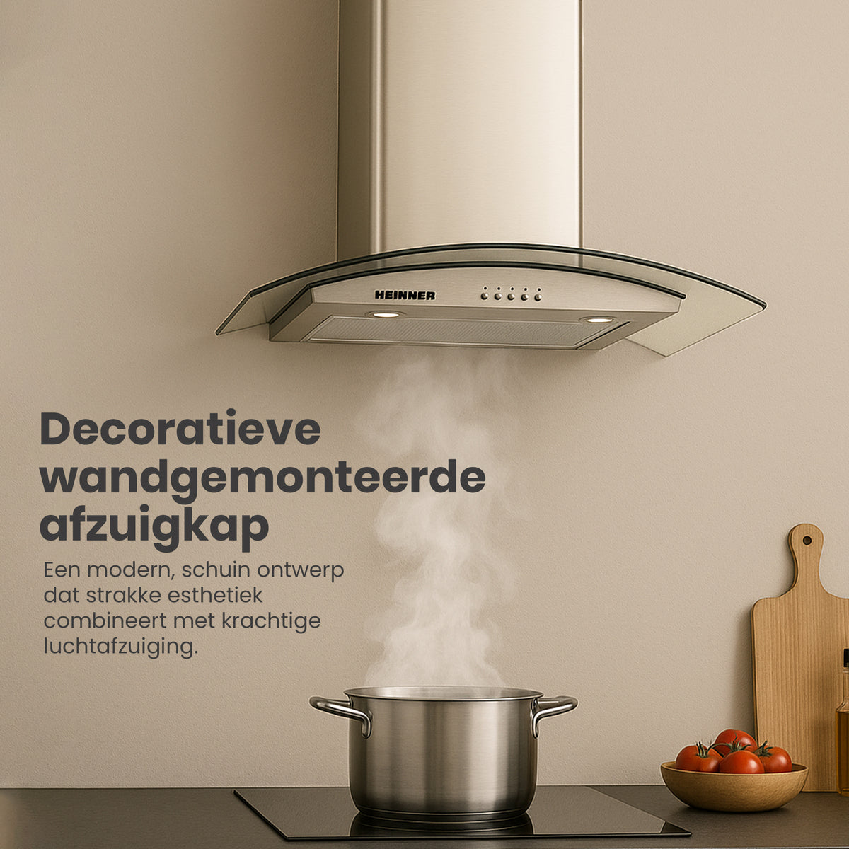 Heinner DCH-650GX afzuigkap – wandschouw – 60 cm – 3 snelheden – foto 2