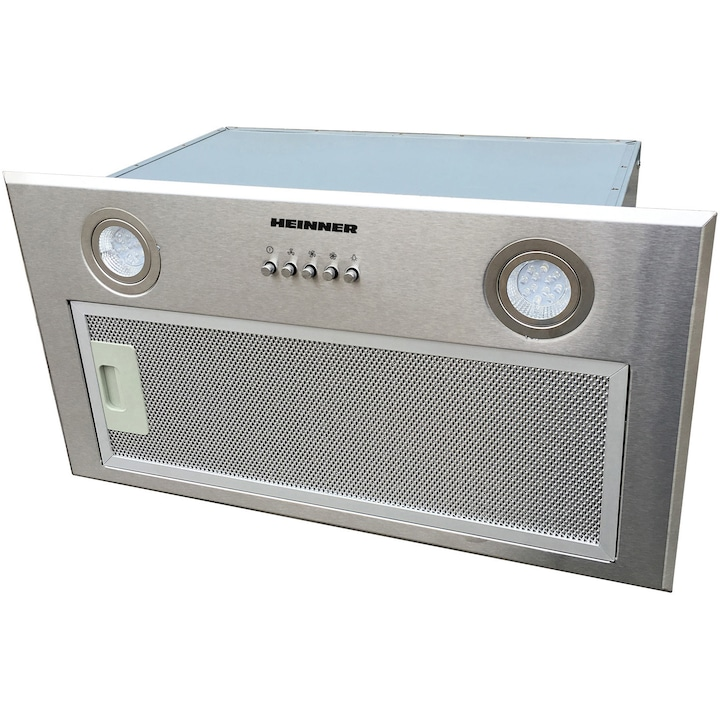 Heinner HBIH-MD600IX Inbouw Afzuigkap 52 cm – 610 m³/u – 3 Snelheidsstanden – 215 W Motor