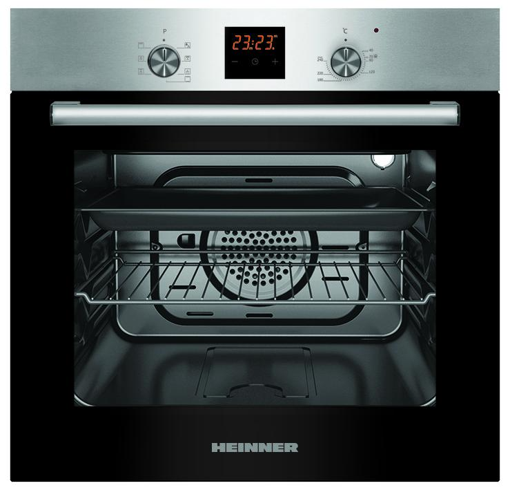 Heinner HBO-S567LDTGC-IX Inbouw Oven 56 L – Elektrisch – Heteluchtfunctie – Grill – 7 Functies – LED-display – Energieklasse A