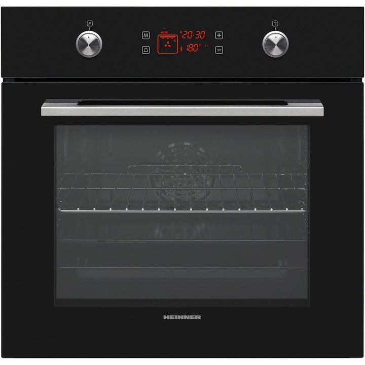Heinner HBO-V6510GCDRC-GBK Inbouw Oven 69 L – Elektrisch – Heteluchtfunctie (Turbo) – Grill – 10 Functies – Kinderslot – Energieklasse A