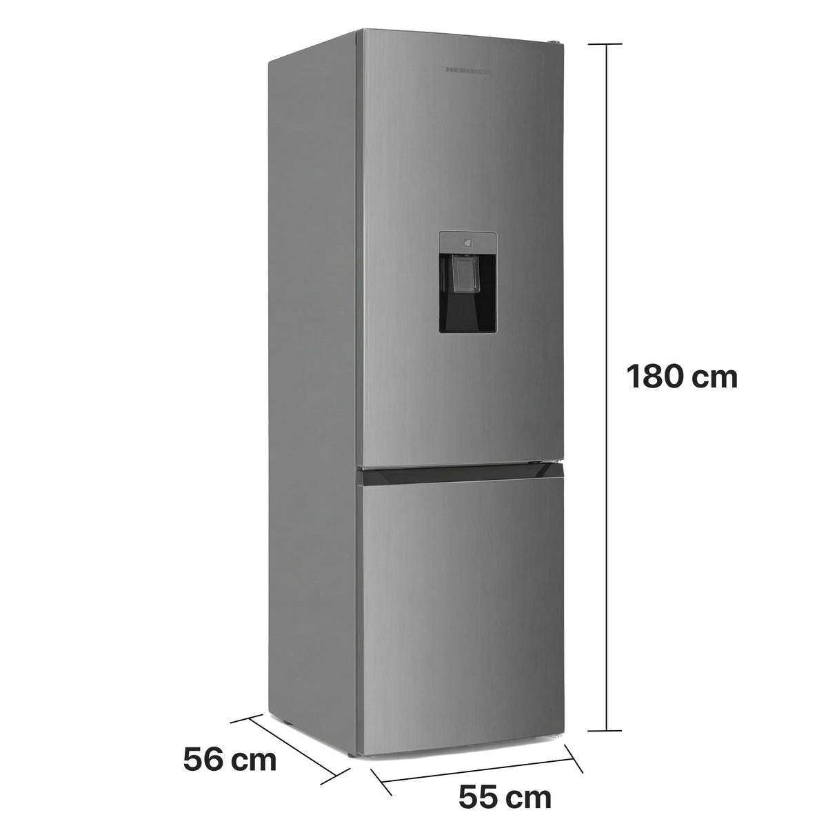 Heinner HC-HM260XWDE++ Koel-vriescombinatie 260 L – Waterdispenser