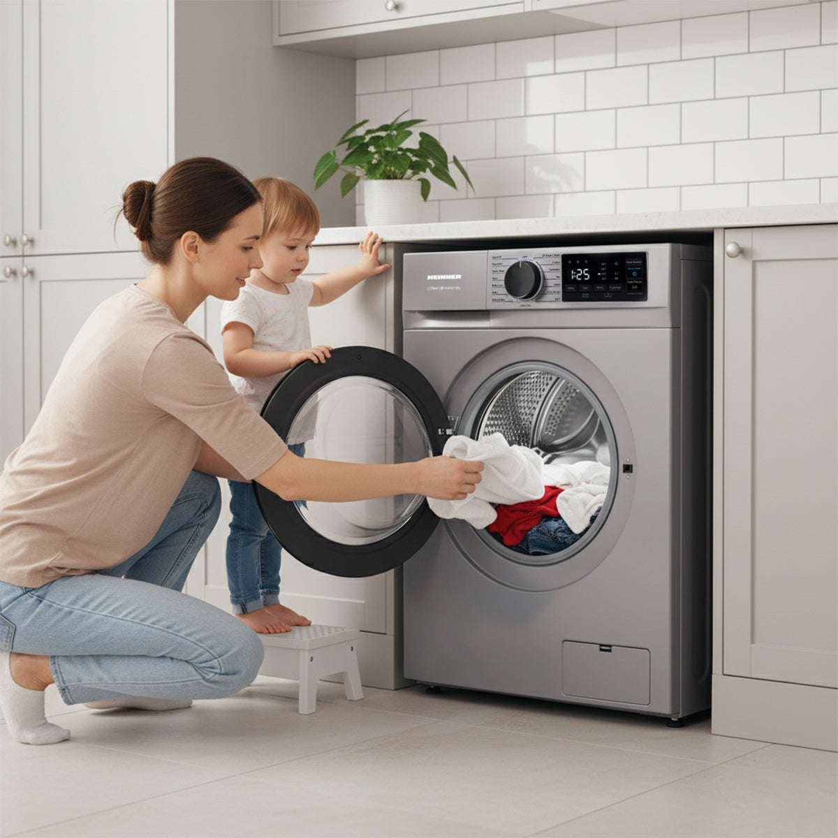 Wasmachine Heinner HWM-M814IVNSA – 8 kg – 1400 toeren – smal – energielabel A – foto 4