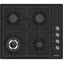 Table de cuisson au gaz encastrable Heinner HBH-S4IWF-BK – 4 brûleurs – brûleur wok – noir