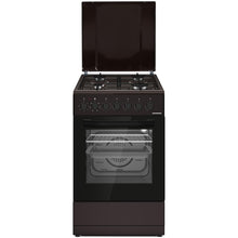 Cuisinière à gaz Heinner HFSC-S60LITGC-BRW – 4 brûleurs – four électrique avec gril