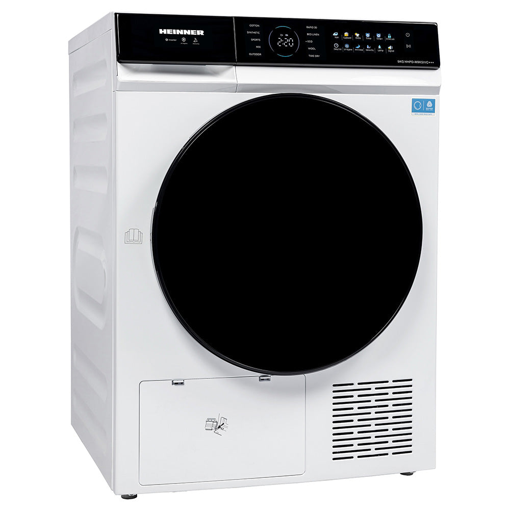 Heinner HHPD-M9K5IVC+++ Warmtepompdroger 9 kg – Inverter – Anti-kreuk