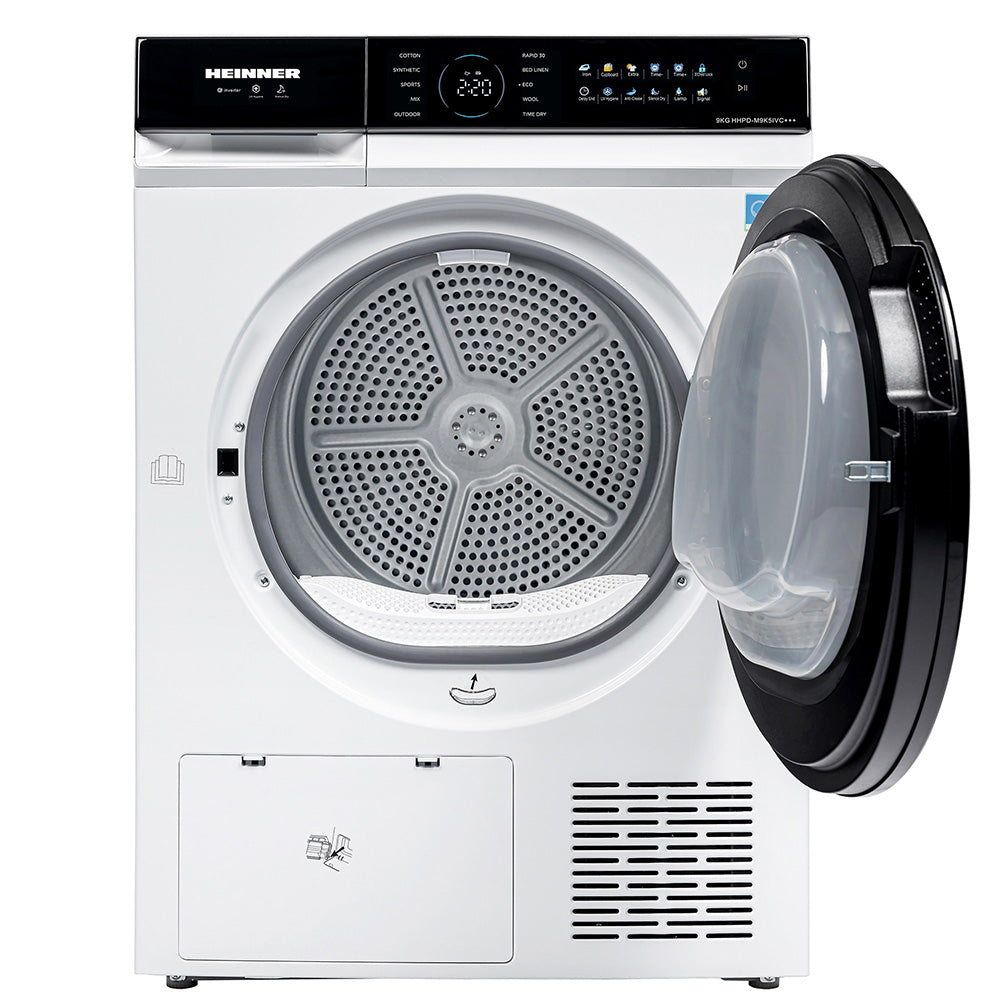 Heinner HHPD-M9K5IVC+++ Warmtepompdroger 9 kg – Inverter – Anti-kreuk