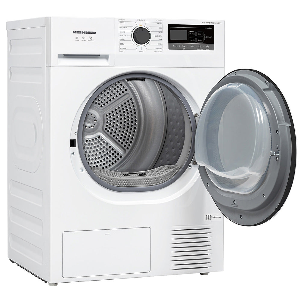 Heinner HHPD-M8N13PBKE++ Warmtepompdroger – 8 kg – Anti-Kreuk