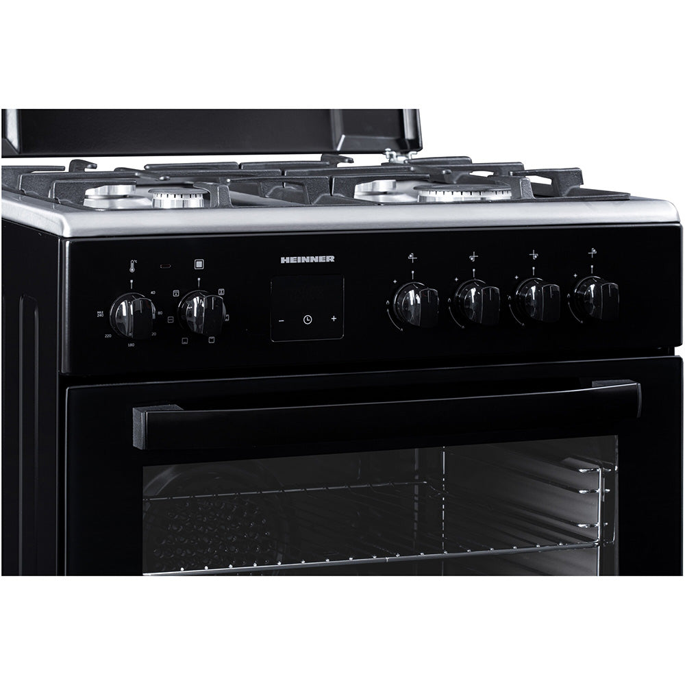 Heinner HFSC-S66FDCC-IBK Gasfornuis 50 cm – 4 Zones – Oven 6 Functies – Grill