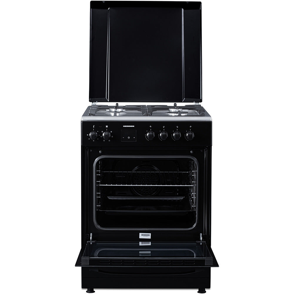 Heinner HFSC-S66FDCC-IBK Gasfornuis 50 cm – 4 Zones – Oven 6 Functies – Grill