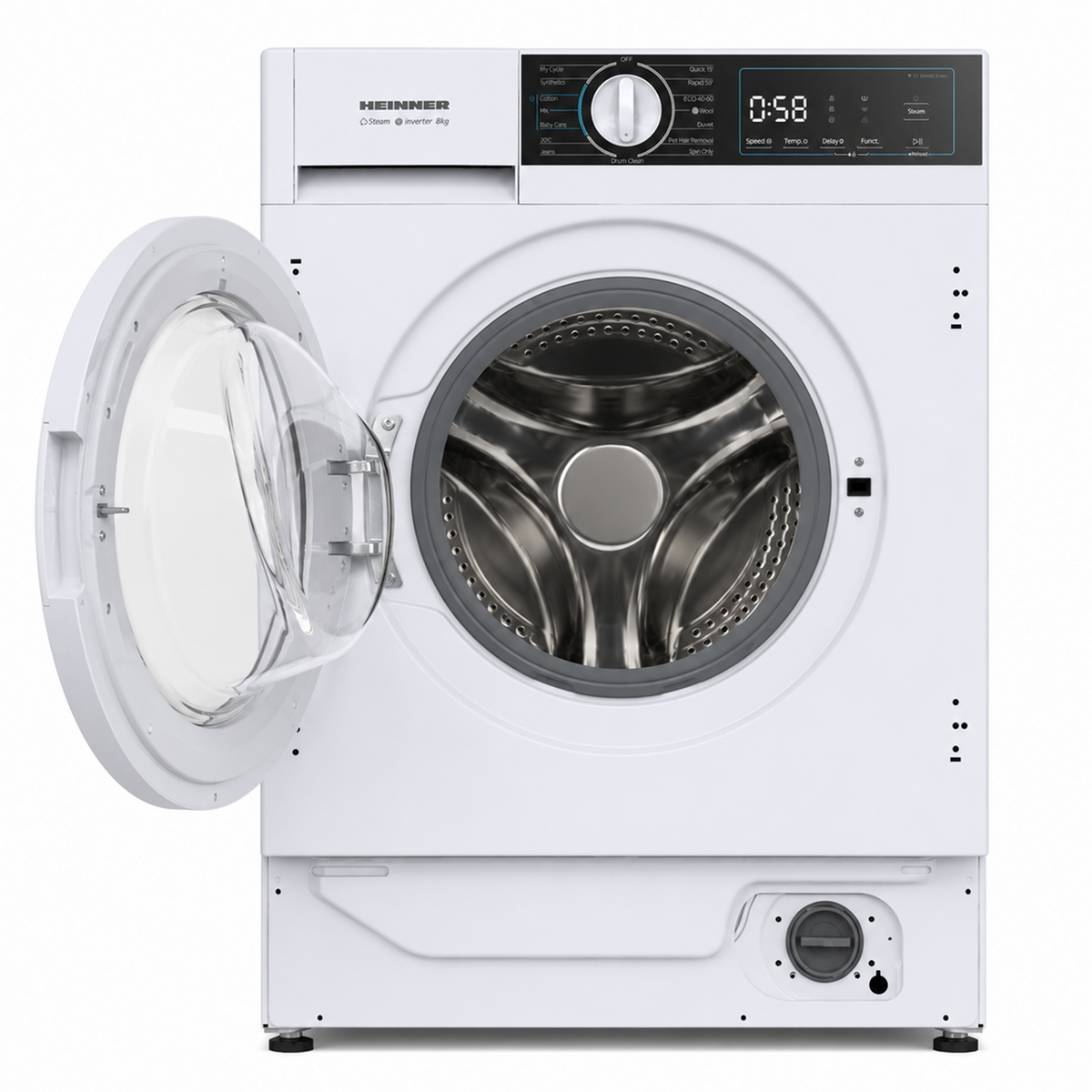 Heinner HWM-BI814IVA+++ Inbouw Wasmachine 8 kg – 1400 RPM