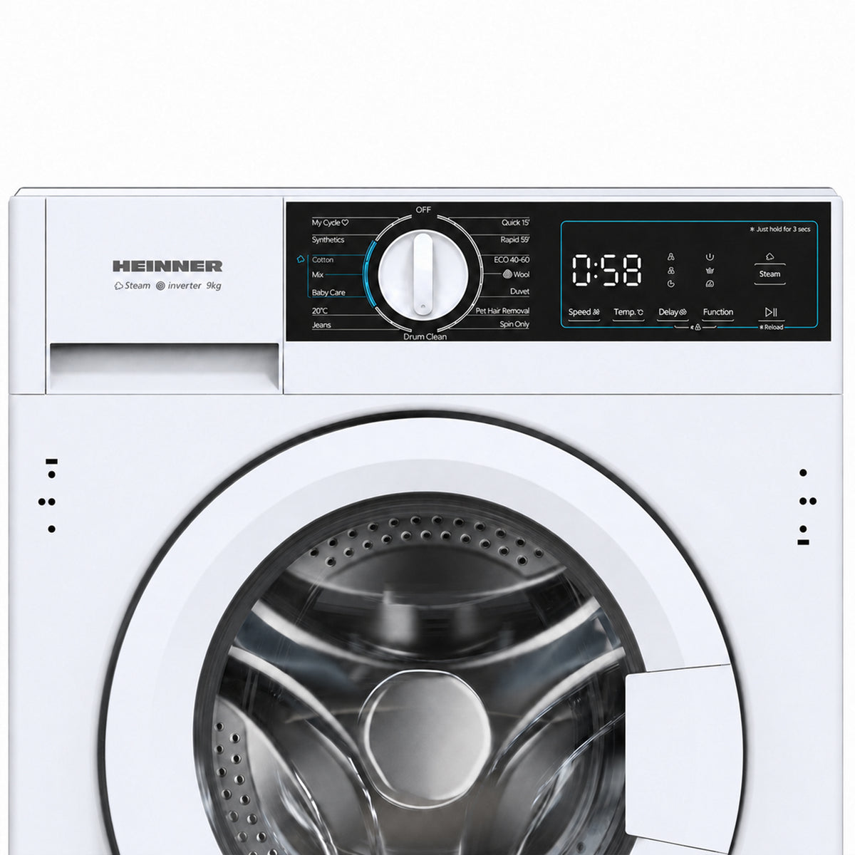 Heinner HWM-BI914IVA+++ Inbouw Wasmachine 9 kg – 1400 RPM