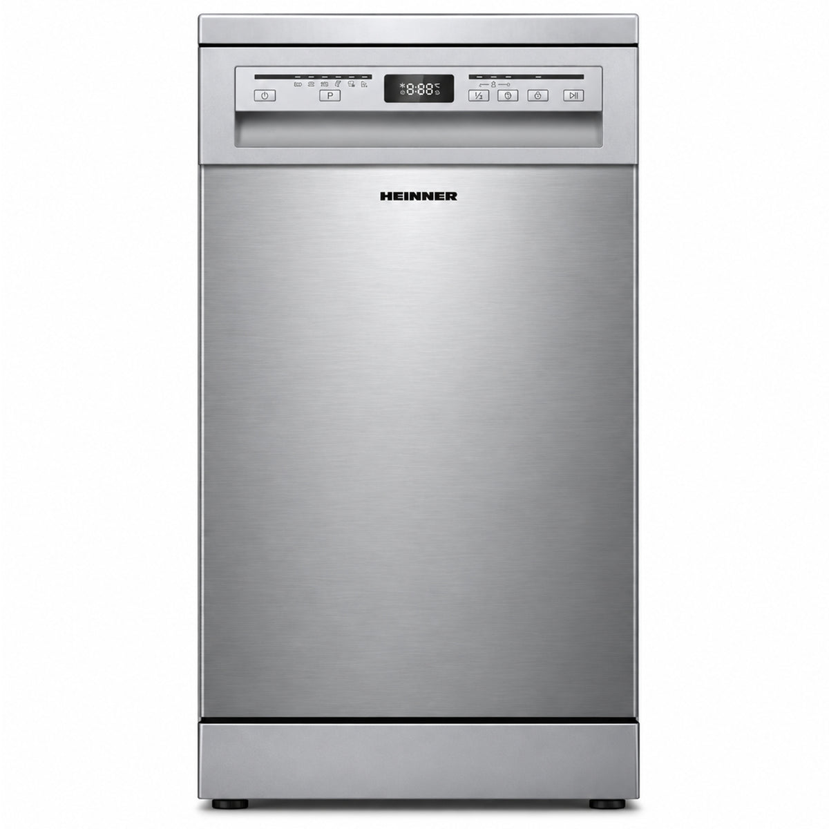 Heinner Freestanding Dishwasher HDW-FSM45609DXE – 9 place settings – AquaStop – energy class E – stainless – product photo