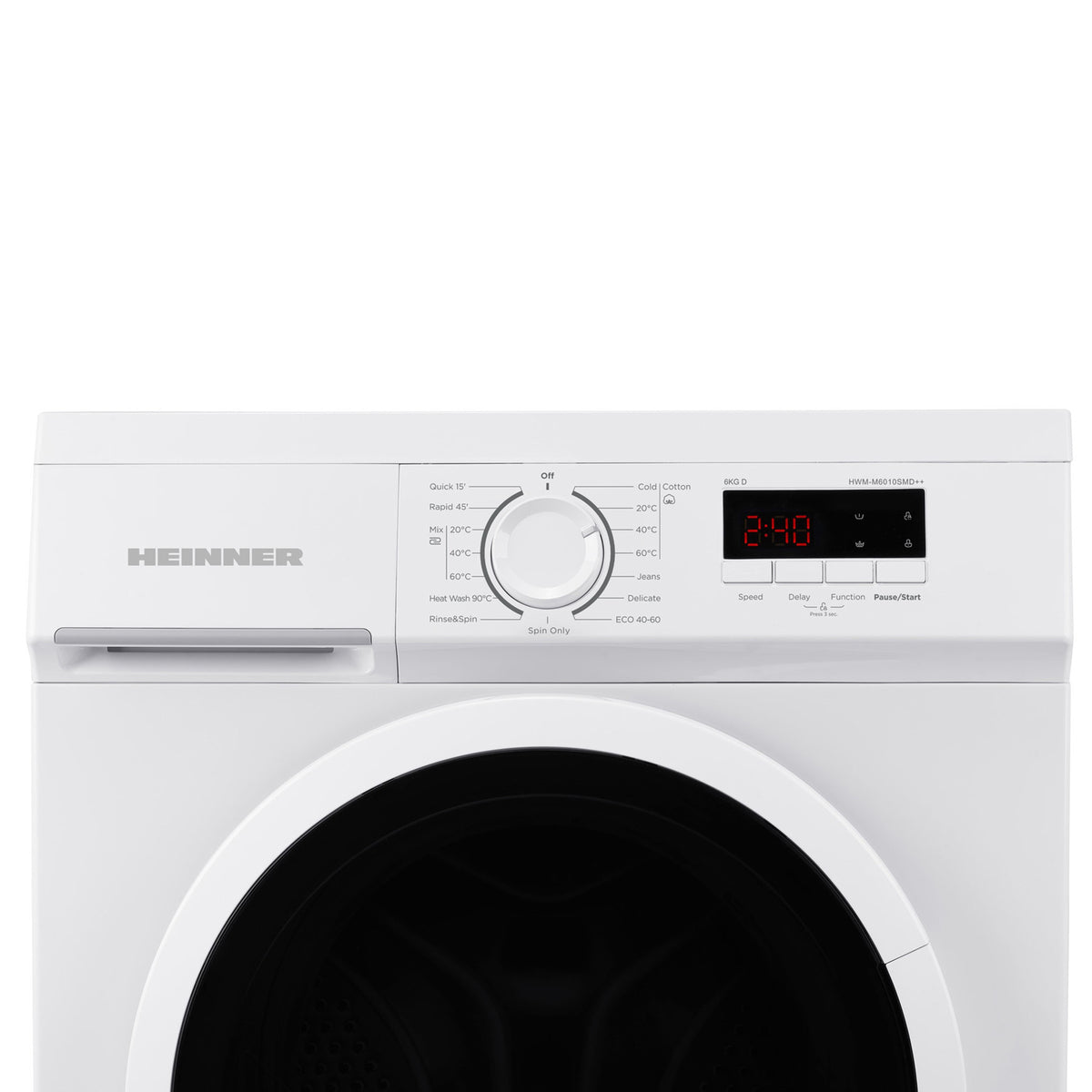 Heinner wasmachine HWM-M6010SMD – 6 kg – 1000 toeren – smal – energielabel D