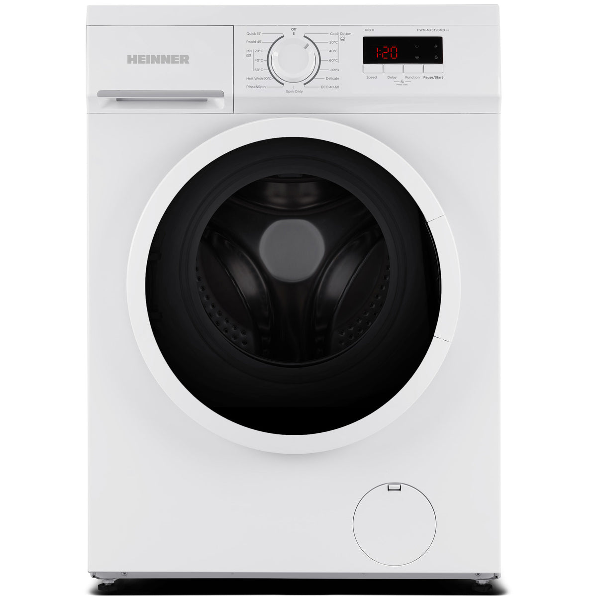 Wasmachine Heinner HWM-M7012SMD – 7 kg – 1200 toeren – smal – energielabel D