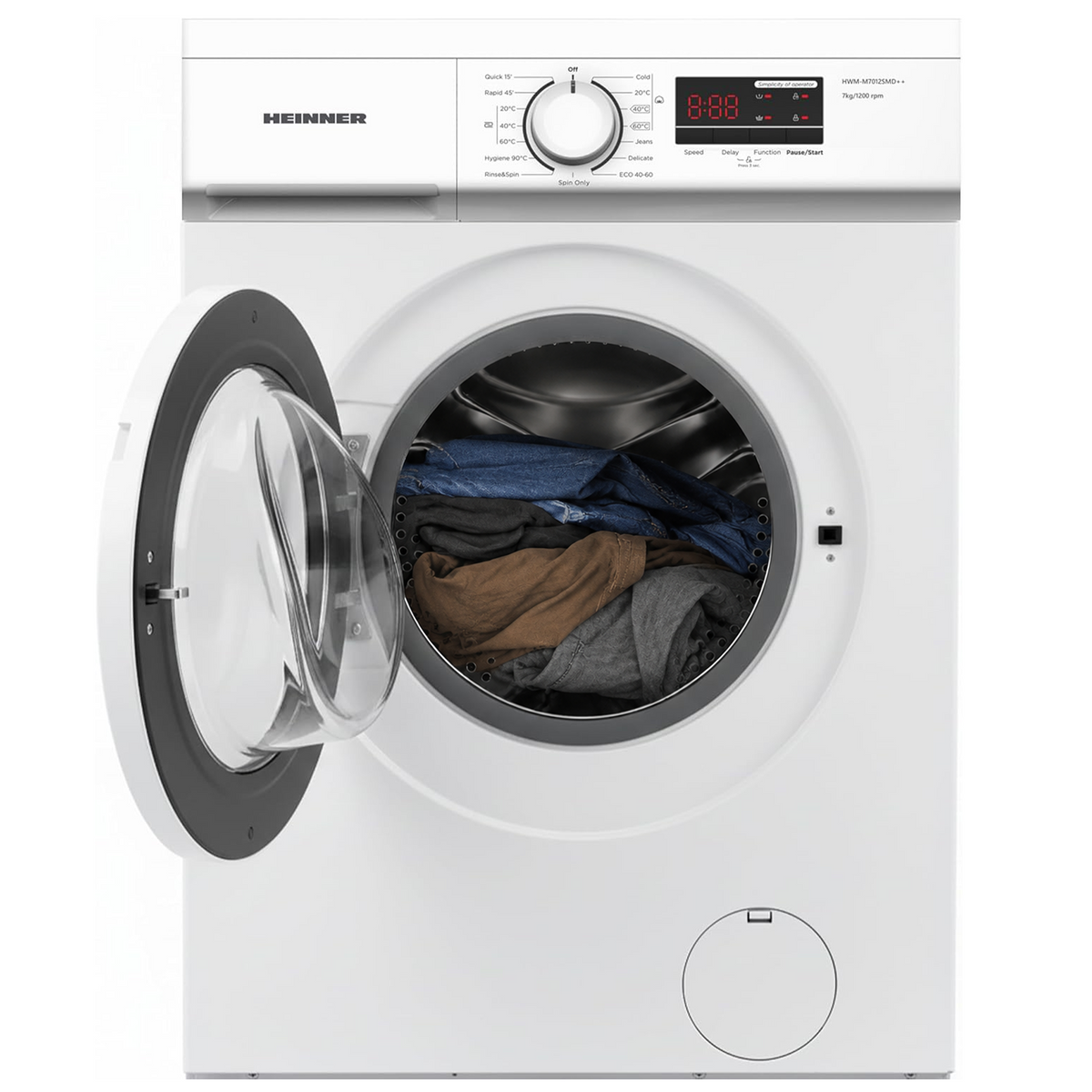 Wasmachine Heinner HWM-M7012SMD – 7 kg – 1200 toeren – smal – energielabel D