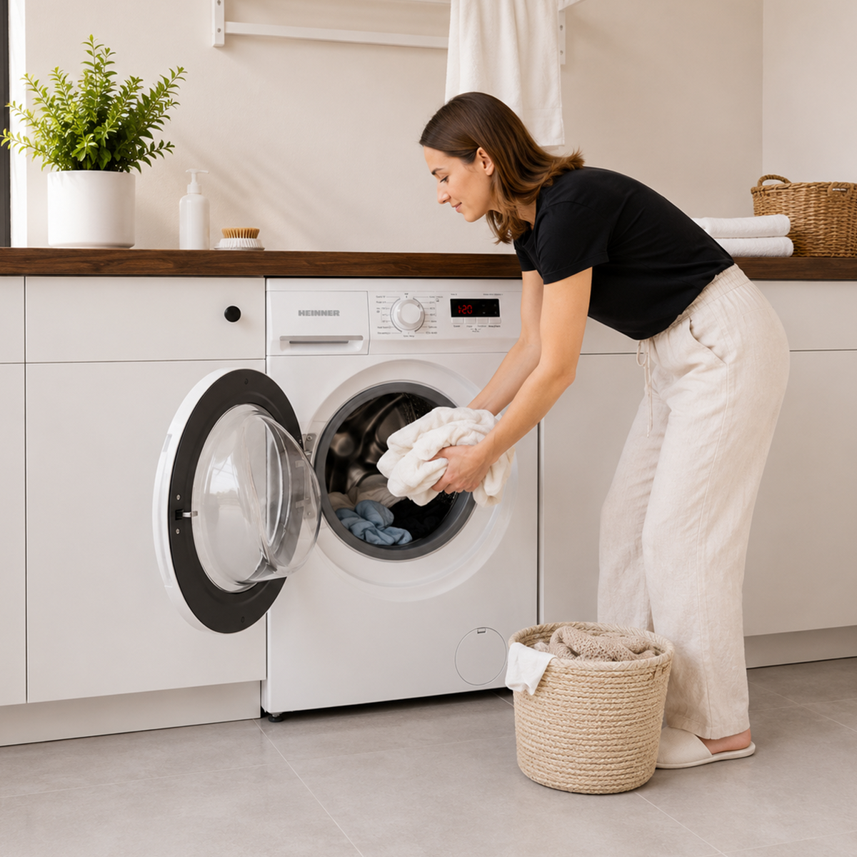 Wasmachine Heinner HWM-M7012SMD – 7 kg – 1200 toeren – smal – energielabel D