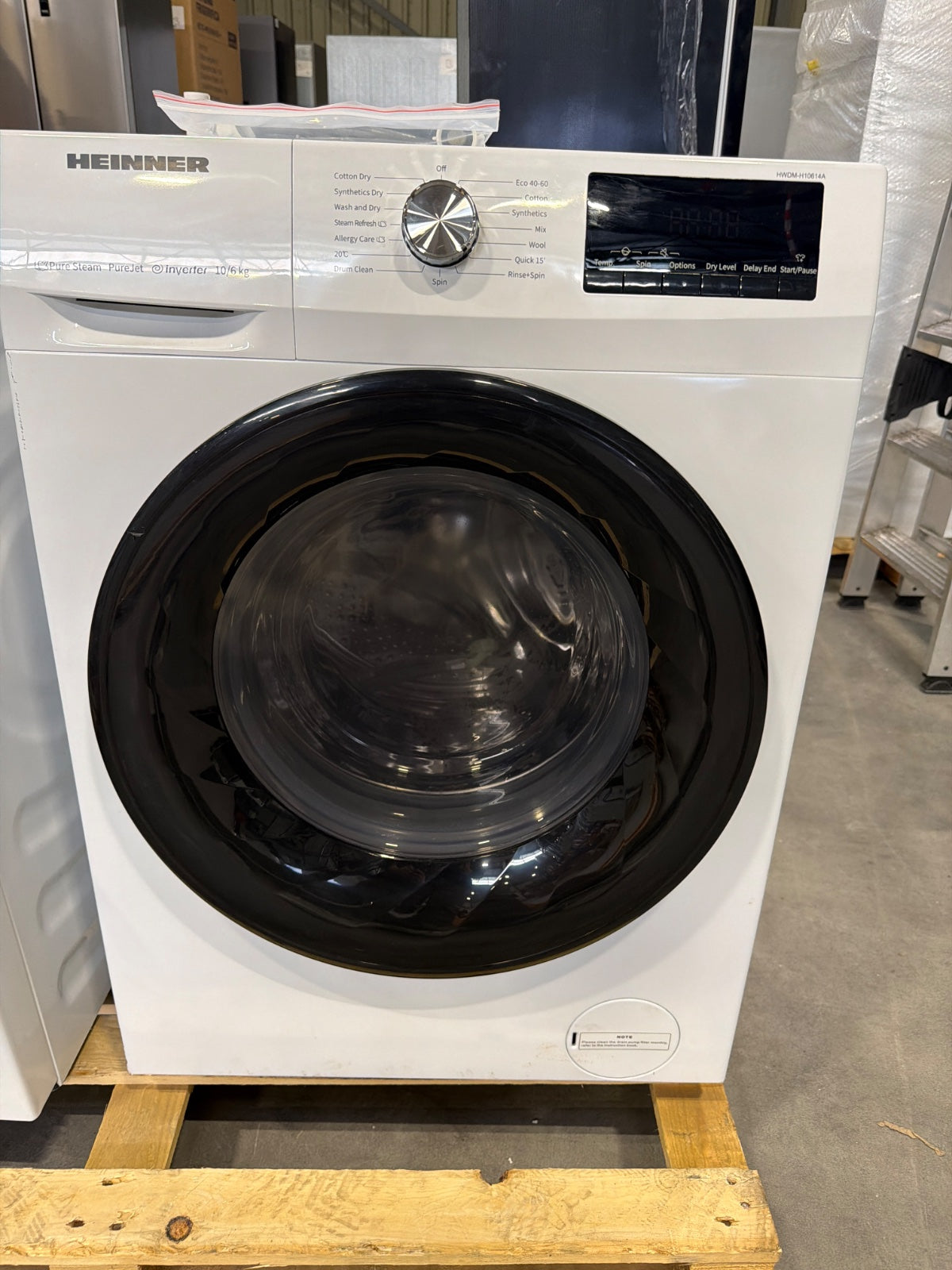 Heinner Washer-Dryer Combination HWDM-H10614A – 10/6 kg – 1400 RPM – energy label D — Outlet – image 3