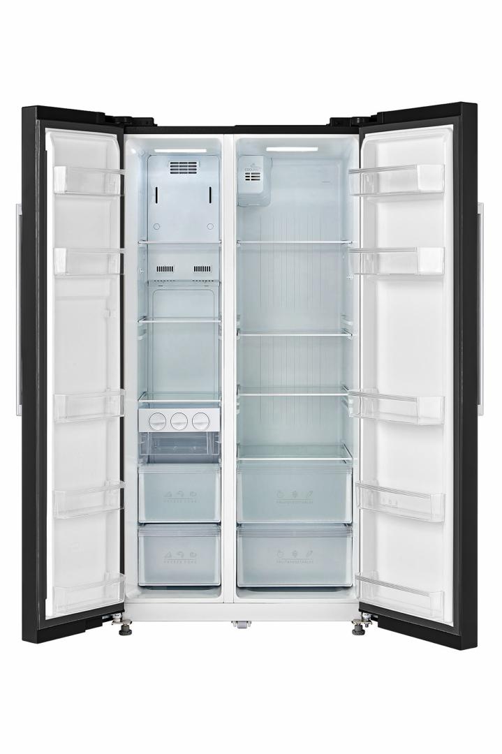 Heinner HSBS-M548NFINVBKE Amerikaanse koelkast – 548 liter – No Frost – inverter – energielabel E – zwart