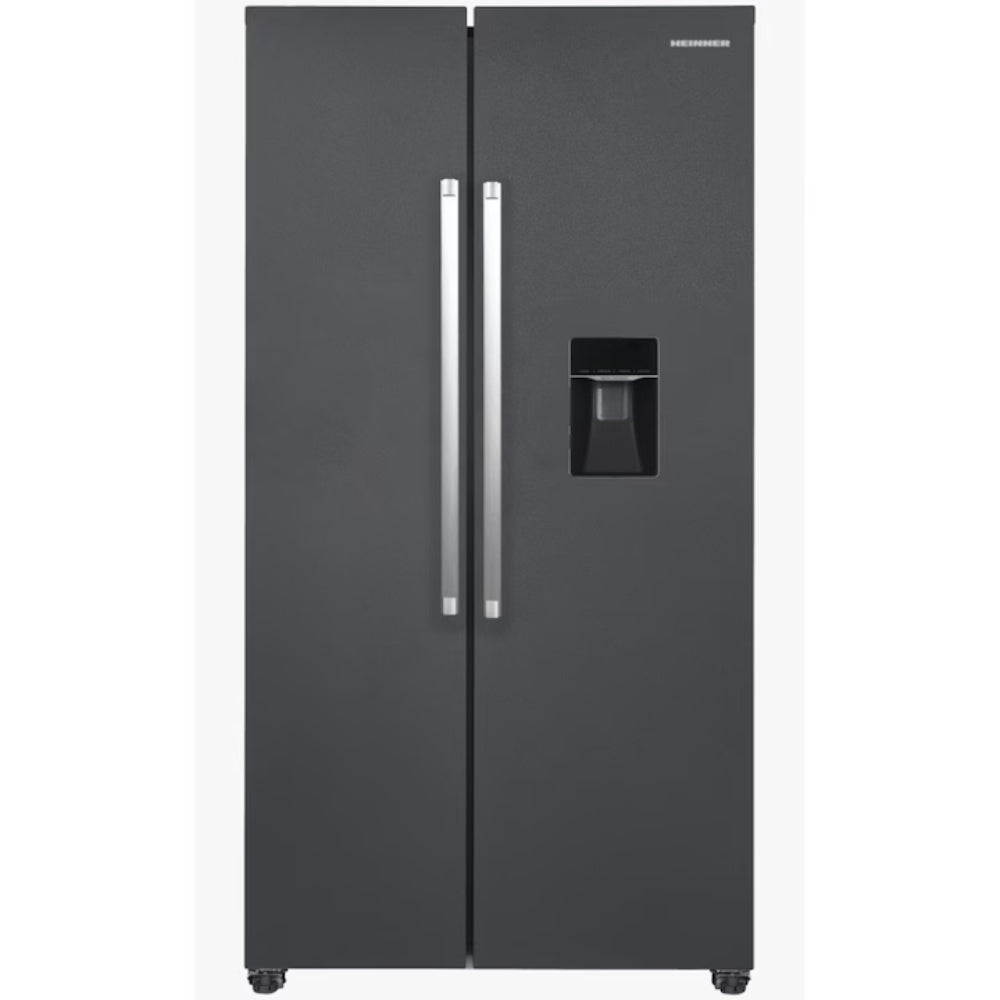 einner HSBS-HM439NFINVDGWDE++ Amerikaanse Koelkast met Waterdispenser 439 L – No Frost – Antraciet