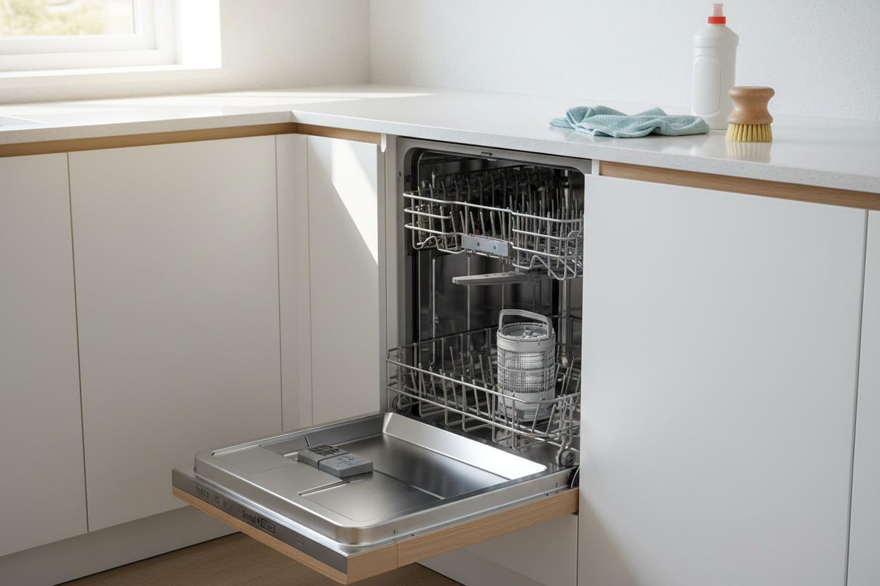 Inbouw vaatwasser onderhouden en schoonmaken: zo doe je het goed