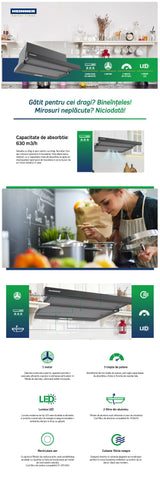 Heinner Cooker Hood HTCH-MD600GBK – energy rating B – inox – image 4