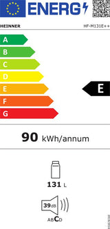 Heinner HF-M131E++ Tafelmodel Koelkast 131 L – Mechanische Thermostaat – Omkeerb - afbeelding 2