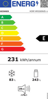 Heinner HCNF-HM326INVE++ Koel-vriescombinatie 326 L – No Frost – Elektronische B - afbeelding 2