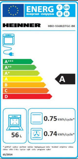 Heinner HBO-S568LDTGC-BK Inbouwoven – 56 L – Energieklasse A – 7 Functies – LED  - afbeelding 2