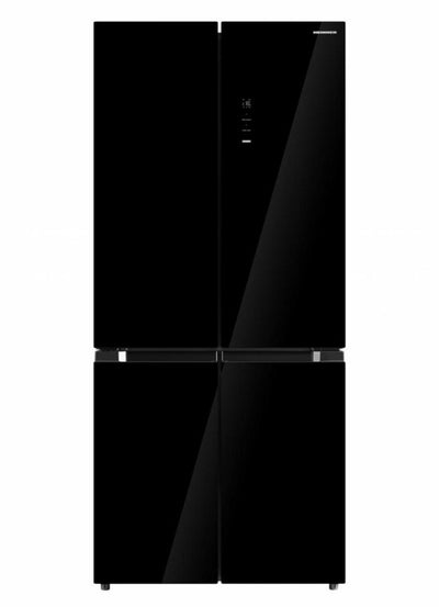 Heinner American Side-by-Side Koelkast HSBS-M515MDINVHGBKE – 515 L – No Frost – Inverter – Zwart Glas