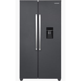 Heinner HSBS-HM529NFINVDGWDE++ Amerikaanse Koelkast met Waterdispenser 529 L – No Frost – Inverter Compressor - Antraciet
