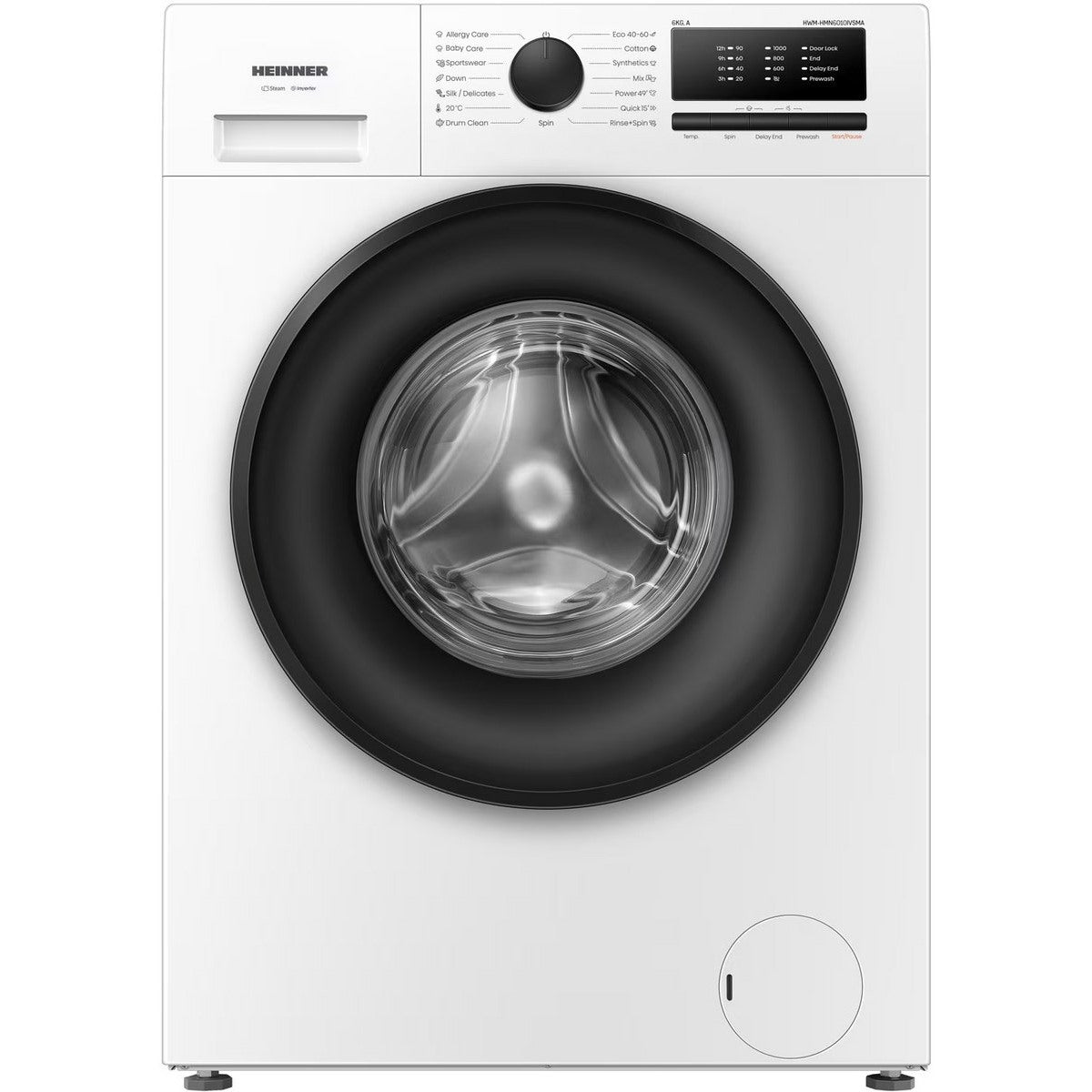 Heinner wasmachine HWM-HMN6010IVSMA – 6 kg – 1000 toeren – energielabel A