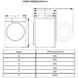 Heinner HWM-HMK9014IVA+++ Wasmachine 9 kg – 1400 RPM